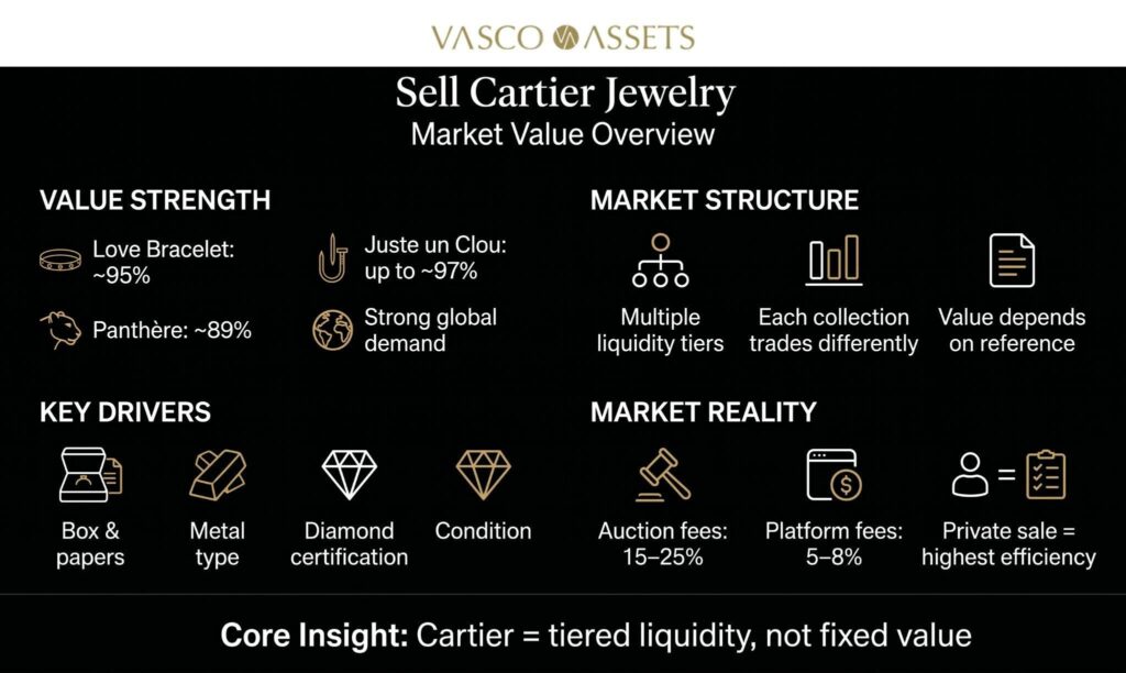 Sell Cartier Jewelry - Market Value Overview