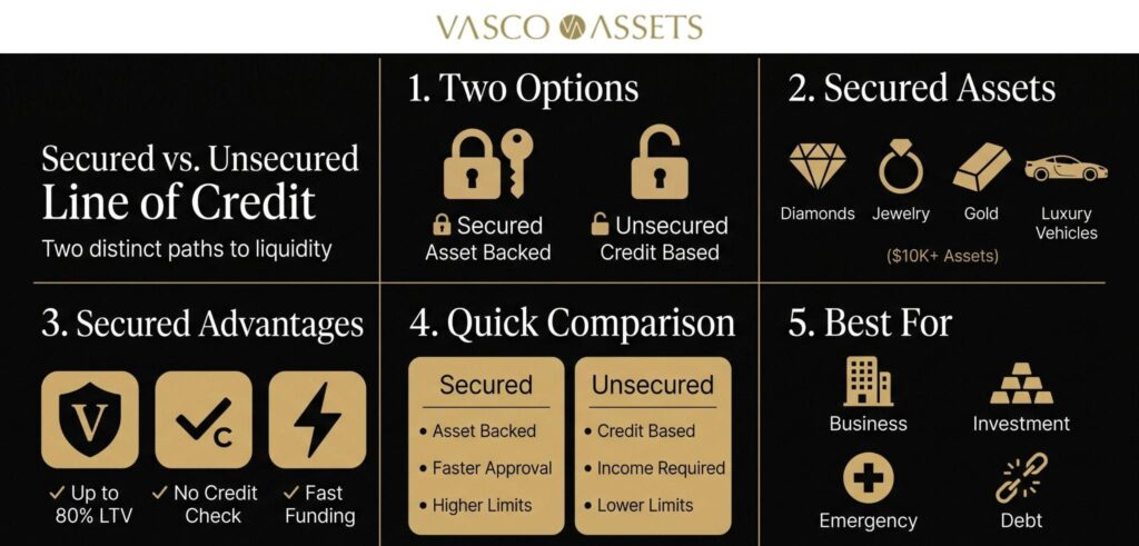 Secured vs Unsecured line of credit